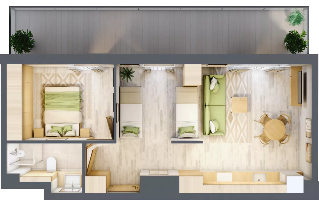 2 pokoje, apartament inwestycyjny 48,11 m², piętro 5, oferta nr D/405, Apartamenty Bałtyk - komfortowe lokale nad morzem, Jastrzębia Góra, ul. Jantarowa 3