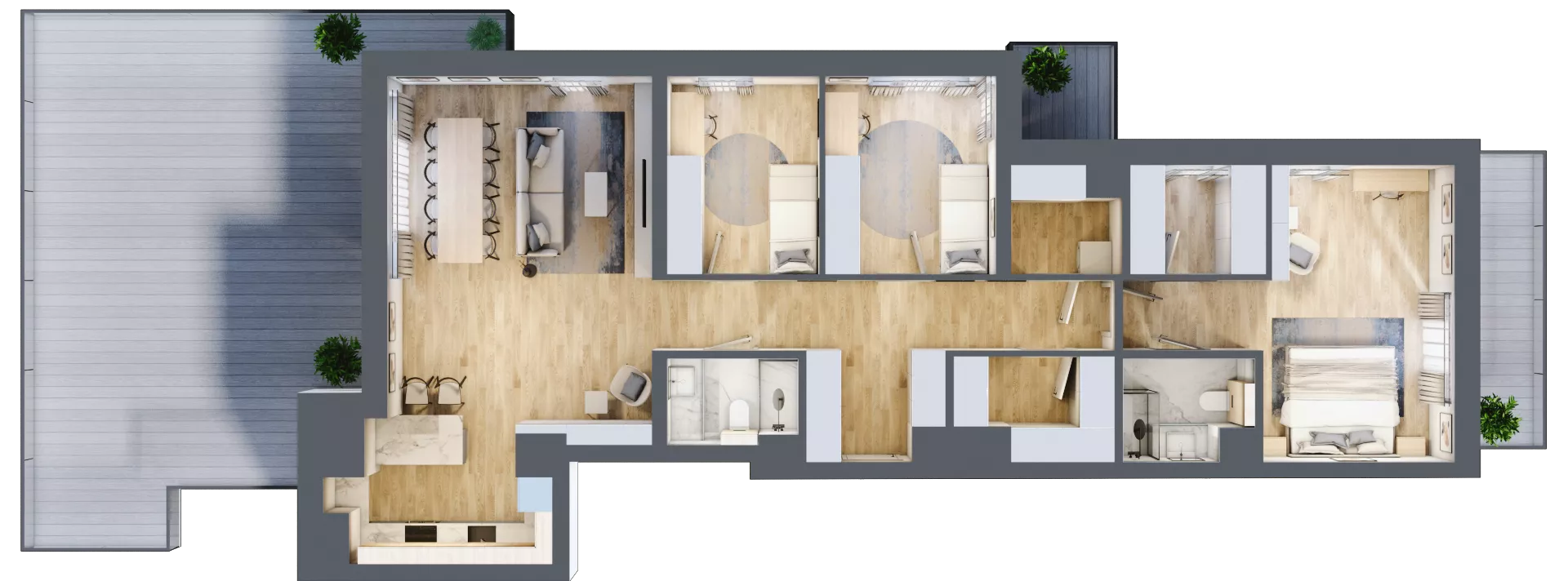 4 pokoje, mieszkanie 109,82 m², piętro 6, oferta nr D.5.45, Apartamenty Widok etap II, Skierniewice, Widok, ul. Armii Krajowej 63
