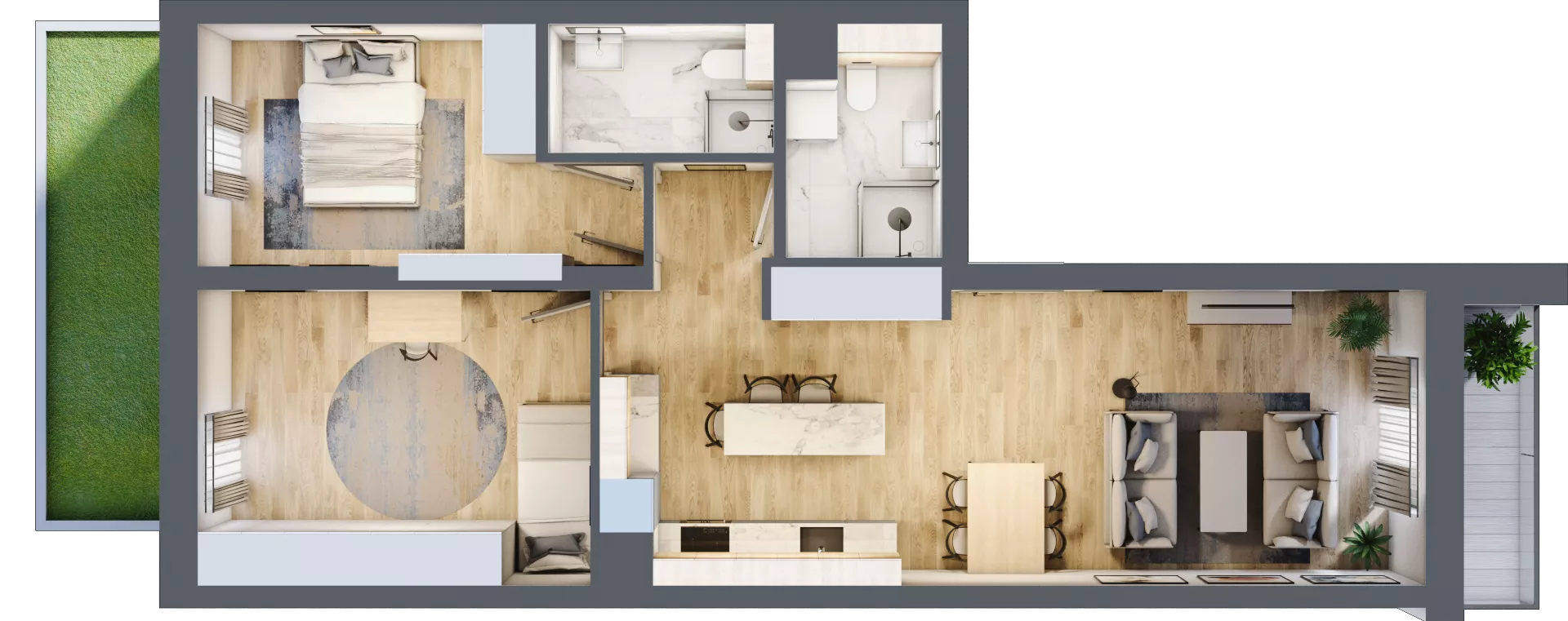 3 pokoje, mieszkanie 67,67 m², piętro 1, oferta nr 117, Nove Diamentowe, Konin, Osiedle Władysława Sikorskiego, ul. Topazowa 28