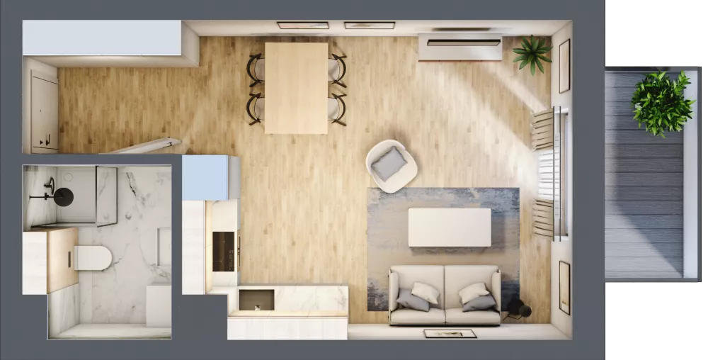 1 pokój, mieszkanie 29,59 m², piętro 3, oferta nr 146, Nove Diamentowe, Konin, Osiedle Władysława Sikorskiego, ul. Topazowa 28