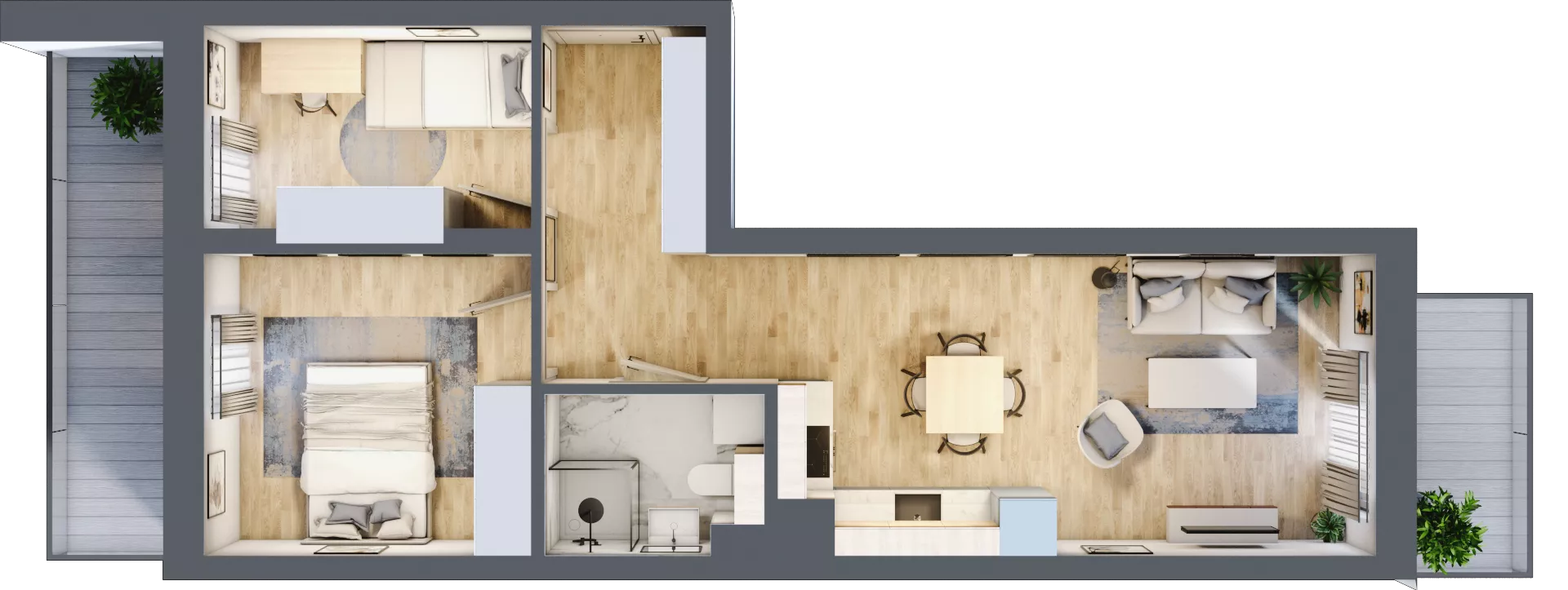 3 pokoje, mieszkanie 49,49 m², piętro 1, oferta nr 142, Nove Diamentowe, Konin, Osiedle Władysława Sikorskiego, ul. Topazowa 28