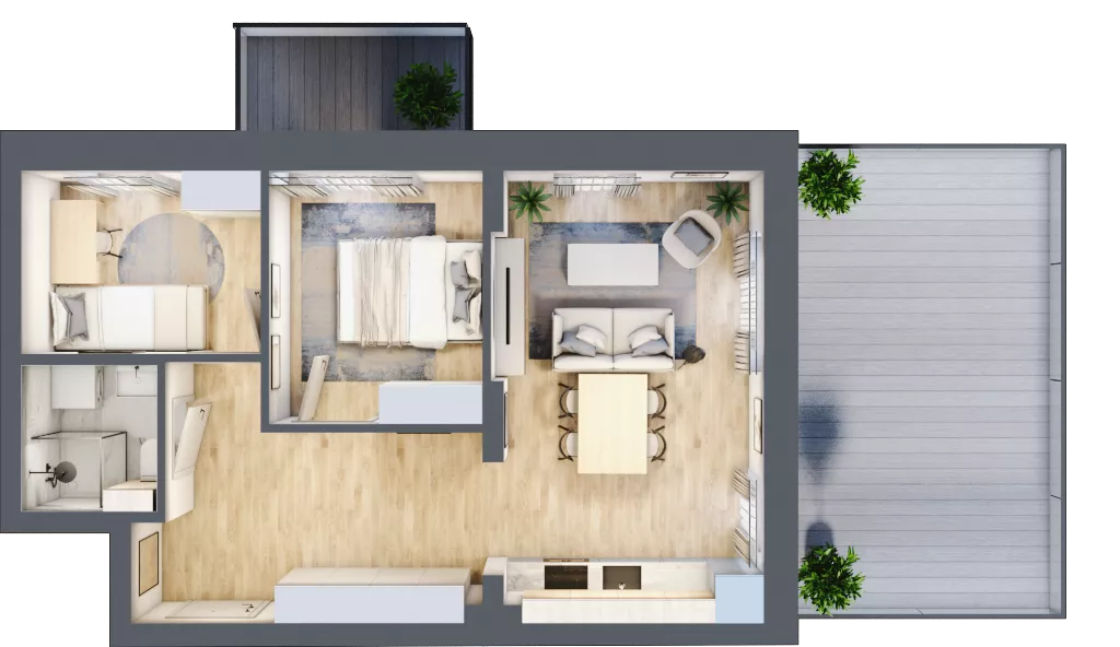3 pokoje, mieszkanie 48,03 m², piętro 4, oferta nr 39, Nove Diamentowe, Konin, Osiedle Władysława Sikorskiego, ul. Topazowa 28