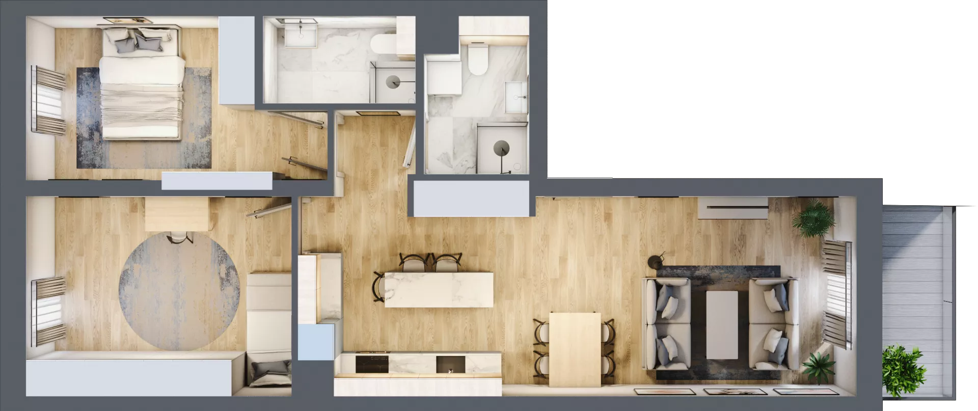 3 pokoje, mieszkanie 67,67 m², piętro 3, oferta nr 123, Nove Diamentowe, Konin, Osiedle Władysława Sikorskiego, ul. Topazowa 28