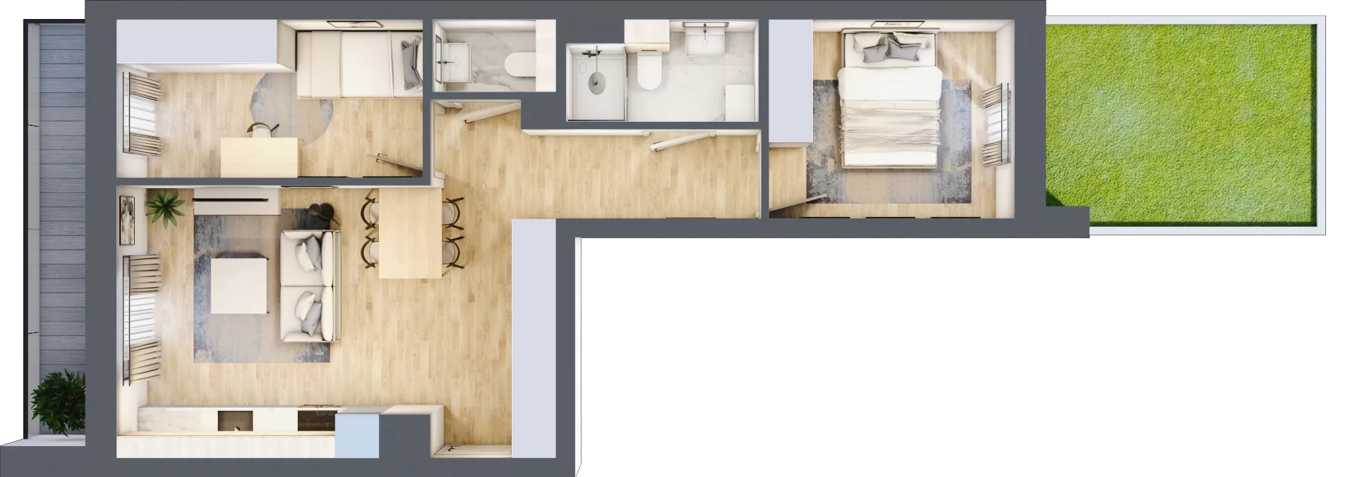 3 pokoje, mieszkanie 50,87 m², piętro 1, oferta nr 73, Nove Diamentowe, Konin, Osiedle Władysława Sikorskiego, ul. Topazowa 28