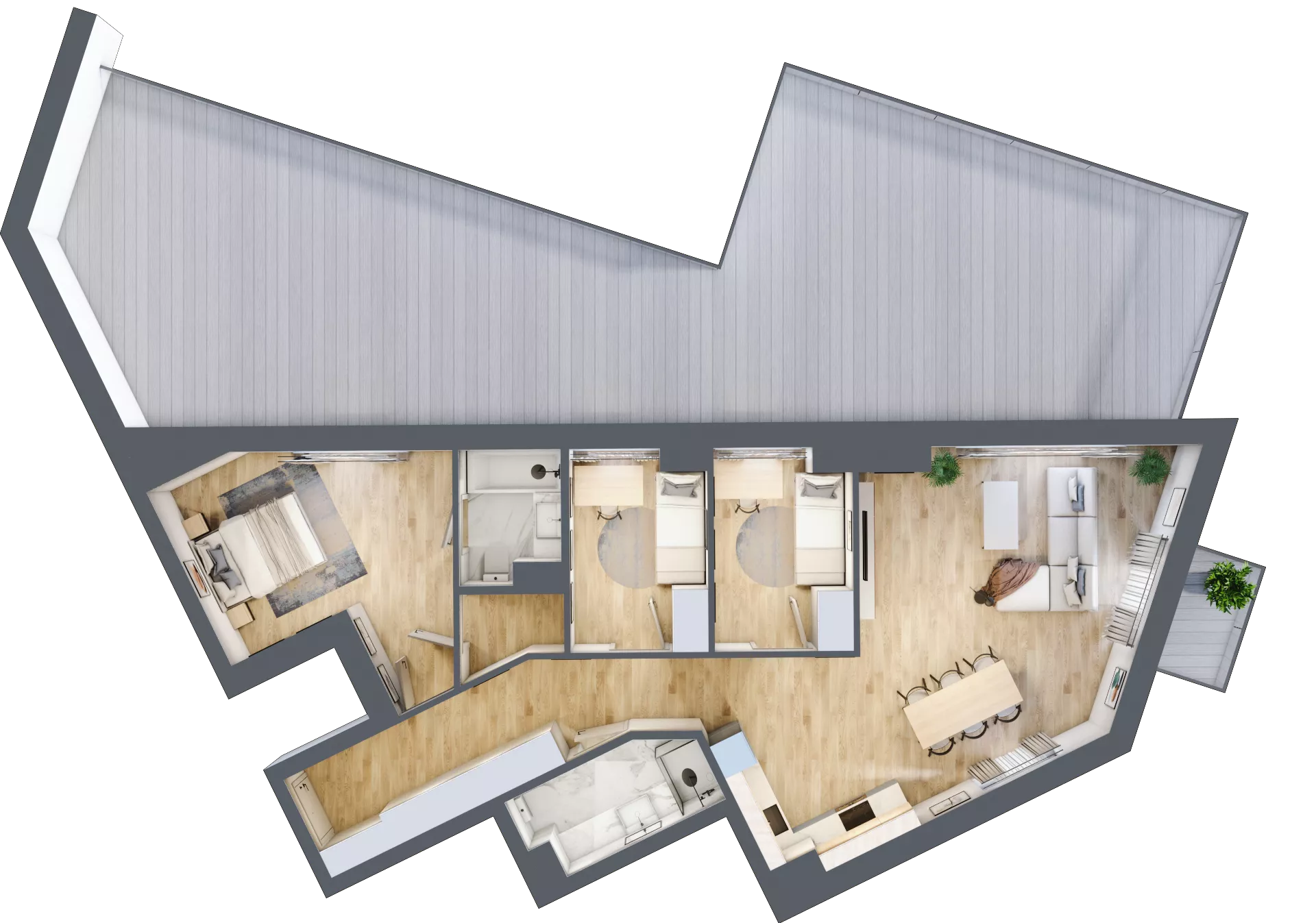 4 pokoje, mieszkanie 90,05 m², piętro 3, oferta nr 53, Apartamenty Sobieskiego, Skierniewice,  ul. Jana III Sobieskiego 5A
