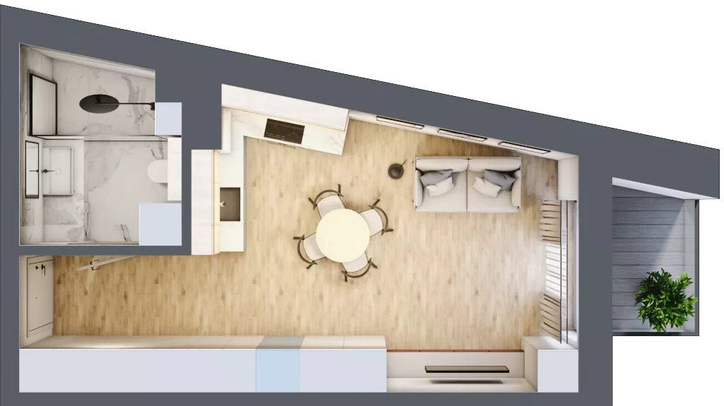 1 pokój, mieszkanie 30,11 m², piętro 3, oferta nr A.3.39 wykończone pod klucz, Daszyńskiego Square, Mińsk Mazowiecki, ul. Ignacego Daszyńskiego