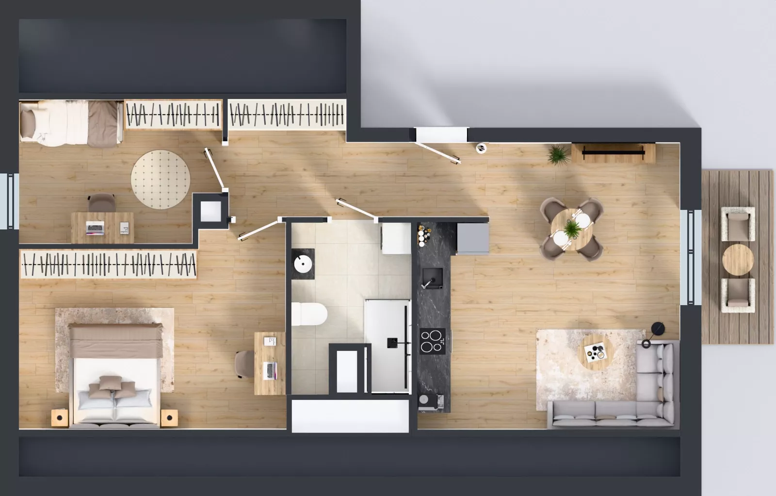 3 pokoje, mieszkanie 53,70 m², piętro 3, oferta nr A3/10, Gdańskie Zacisze, Gdańsk, Kokoszki, ul. Bysewska