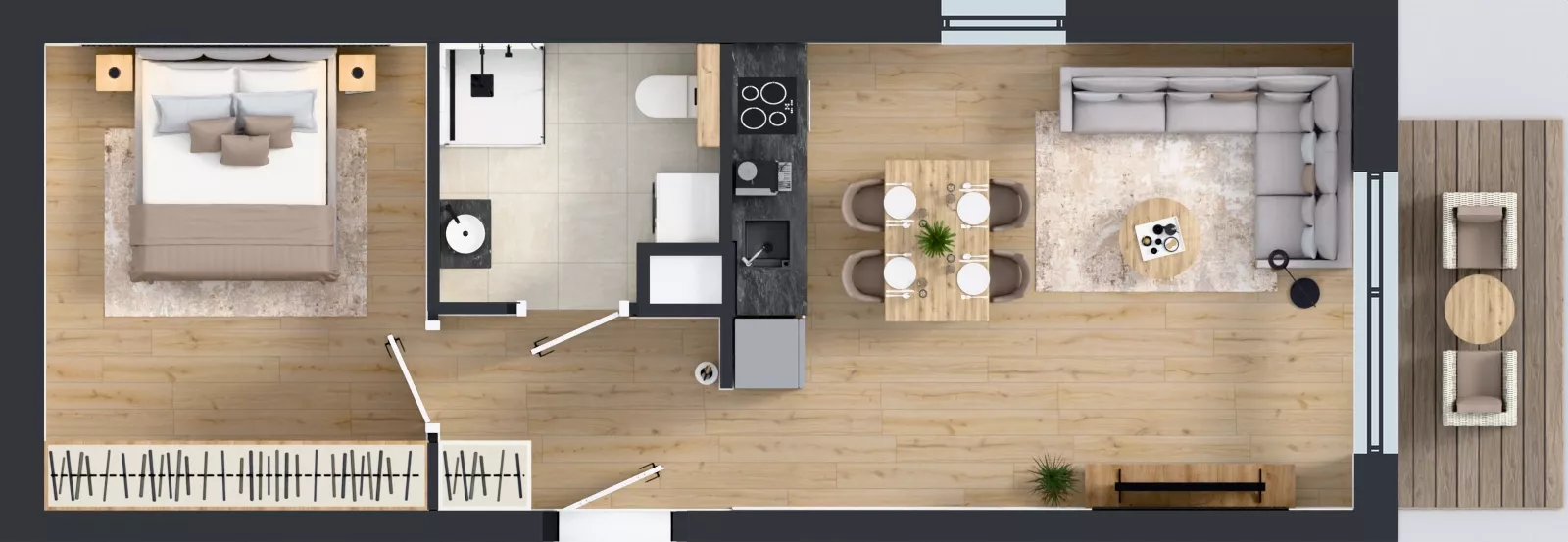 2 pokoje, mieszkanie 38,29 m², piętro 2, oferta nr B3/8, Gdańskie Zacisze, Gdańsk, Kokoszki, ul. Bysewska