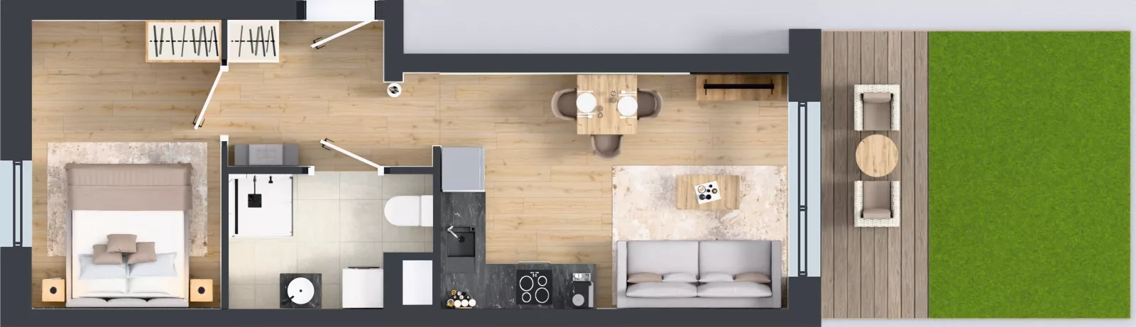 2 pokoje, mieszkanie 37,76 m², parter, oferta nr A/5, Osiedle Warszawska - etap IV, Gdańsk, Ujeścisko-Łostowice, Ujeścisko, ul. Warszawska