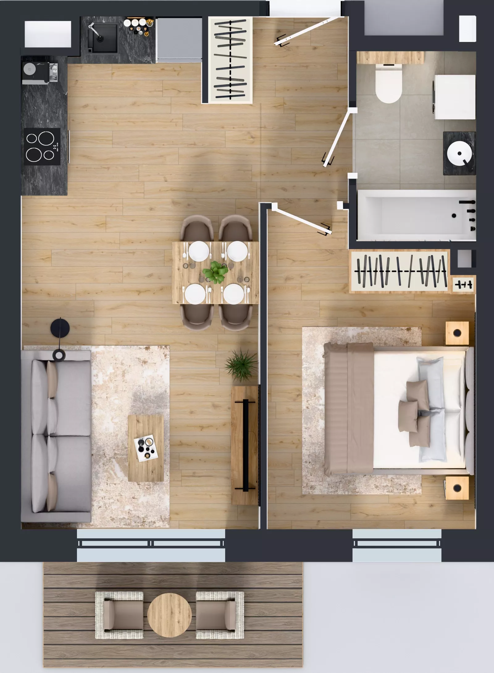 2 pokoje, mieszkanie 40,36 m², piętro 1, oferta nr A/10, Osiedle Warszawska - etap IV, Gdańsk, Ujeścisko-Łostowice, Ujeścisko, ul. Warszawska