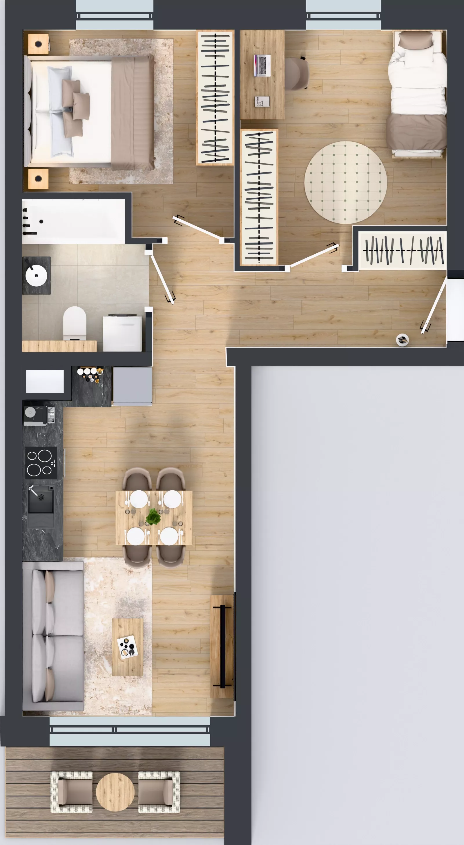 3 pokoje, mieszkanie 49,69 m², piętro 1, oferta nr A/11, Osiedle Warszawska - etap IV, Gdańsk, Ujeścisko-Łostowice, Ujeścisko, ul. Warszawska