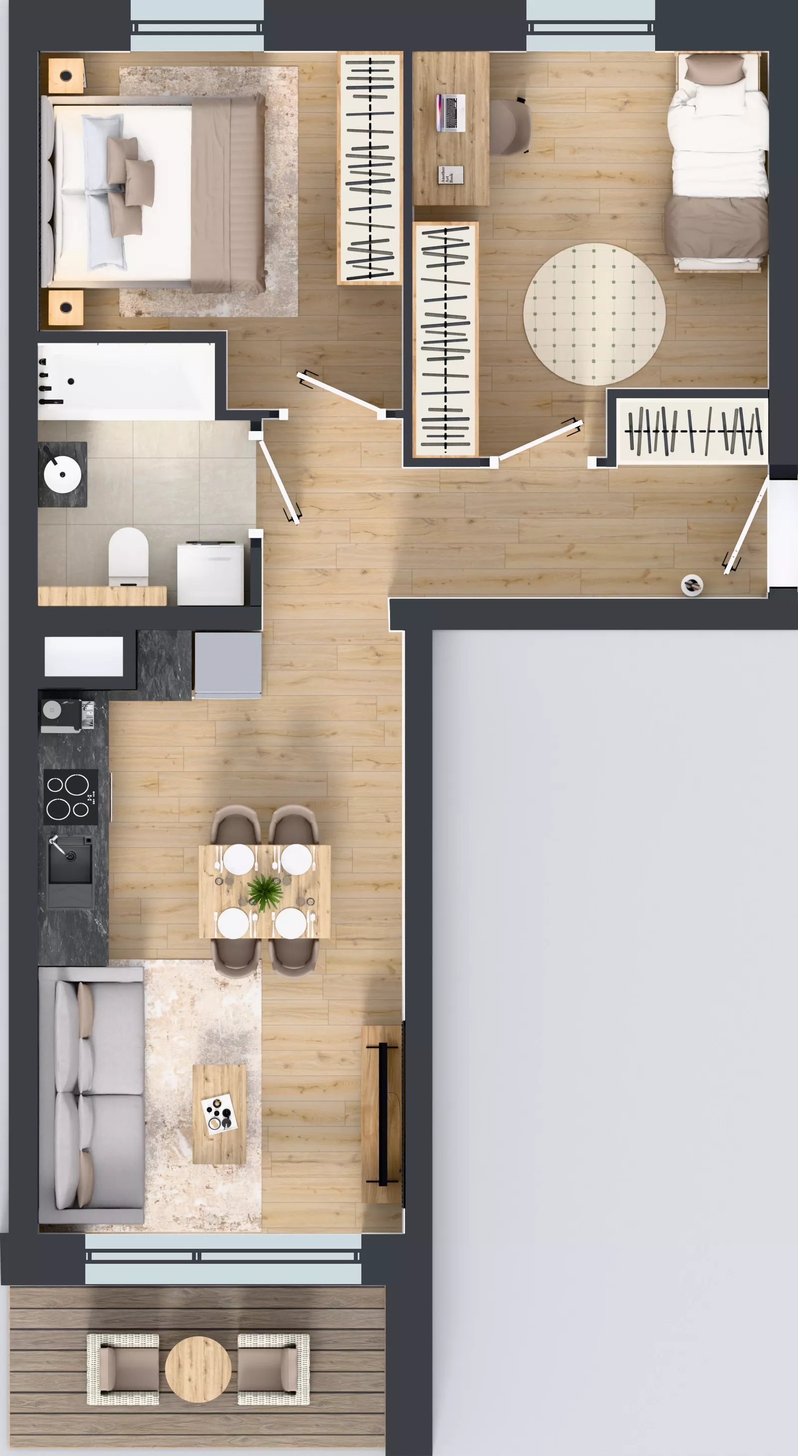 3 pokoje, mieszkanie 49,64 m², piętro 2, oferta nr A/17, Osiedle Warszawska - etap IV, Gdańsk, Ujeścisko-Łostowice, Ujeścisko, ul. Warszawska