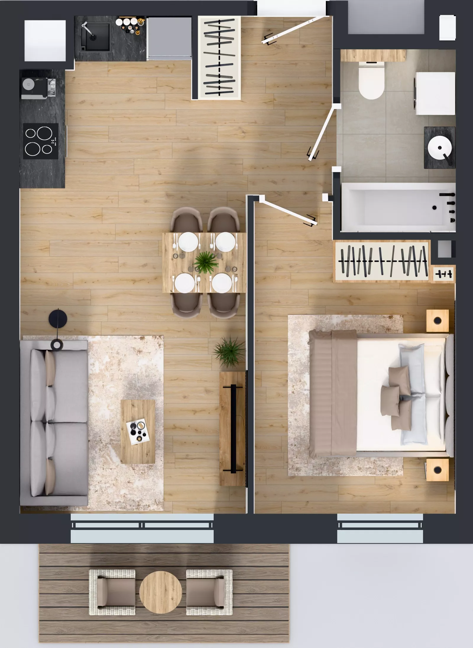 2 pokoje, mieszkanie 40,19 m², piętro 5, oferta nr A/34, Osiedle Warszawska - etap IV, Gdańsk, Ujeścisko-Łostowice, Ujeścisko, ul. Warszawska