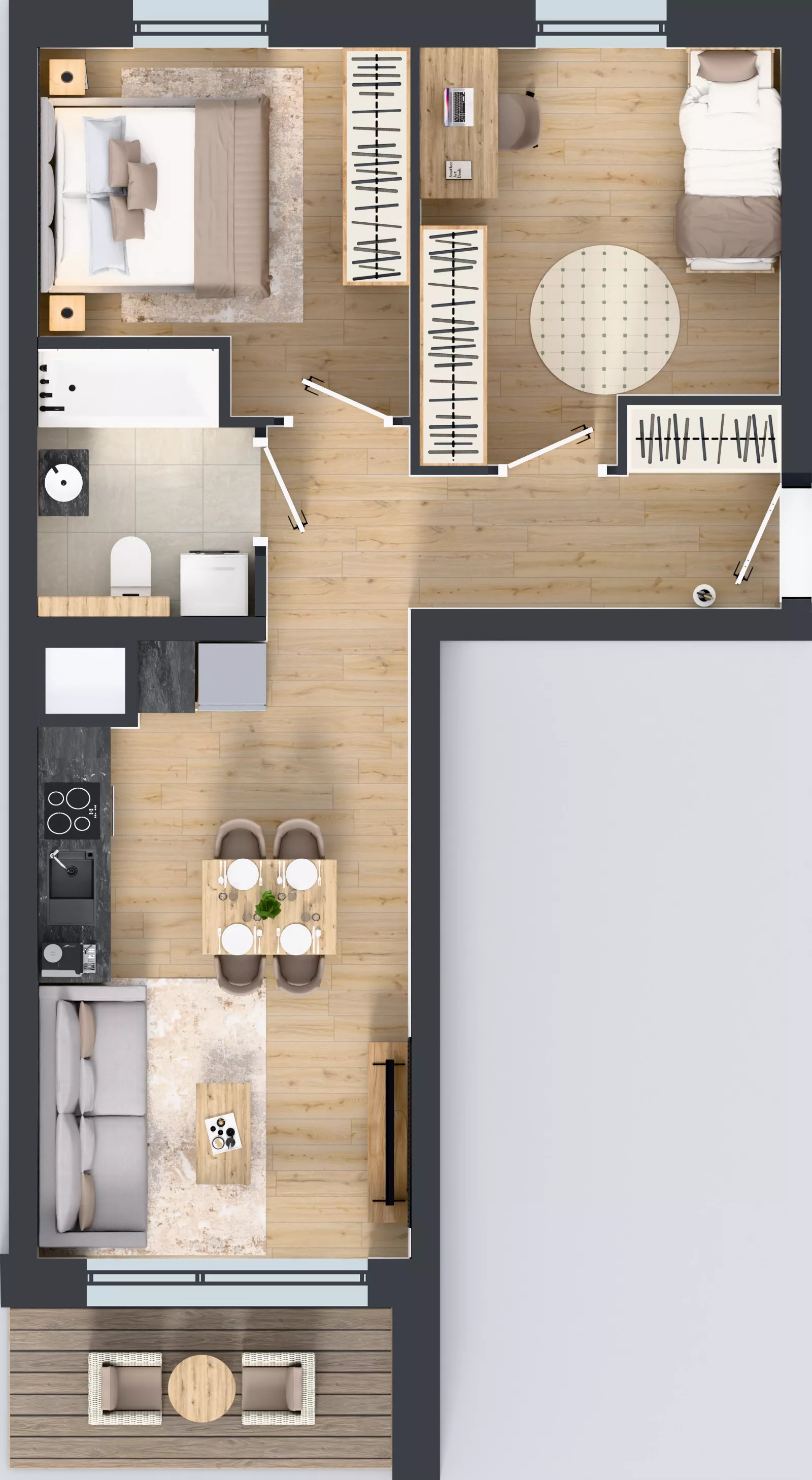 3 pokoje, mieszkanie 49,80 m², piętro 5, oferta nr A/35, Osiedle Warszawska - etap IV, Gdańsk, Ujeścisko-Łostowice, Ujeścisko, ul. Warszawska