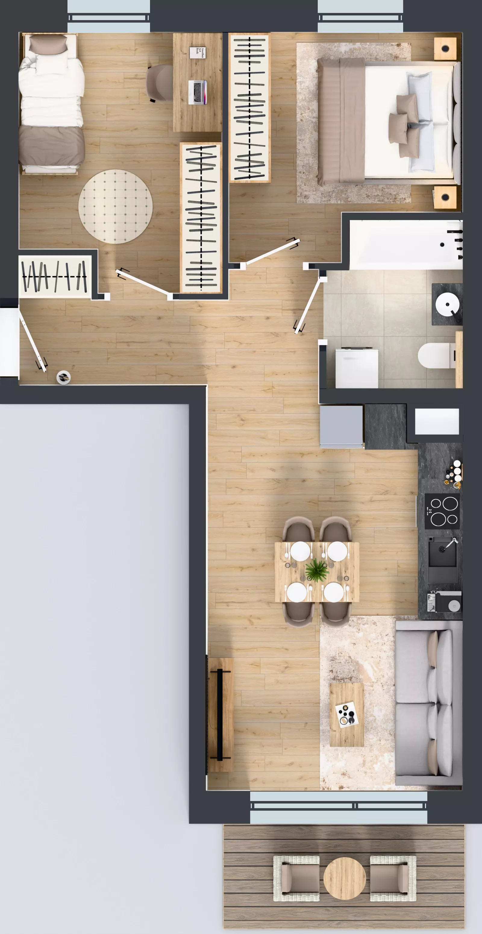 3 pokoje, mieszkanie 49,89 m², piętro 1, oferta nr A/38, Osiedle Warszawska - etap IV, Gdańsk, Ujeścisko-Łostowice, Ujeścisko, ul. Warszawska