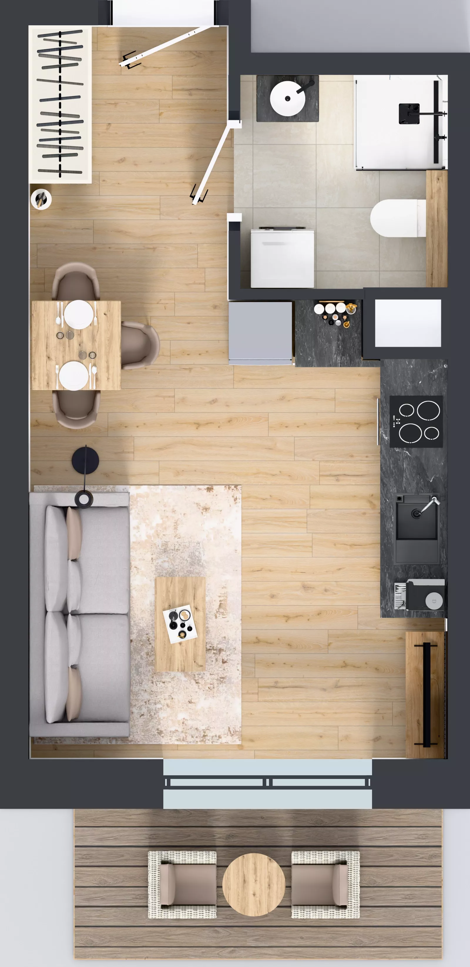 1 pokój, mieszkanie 25,98 m², piętro 1, oferta nr A/40, Osiedle Warszawska - etap IV, Gdańsk, Ujeścisko-Łostowice, Ujeścisko, ul. Warszawska