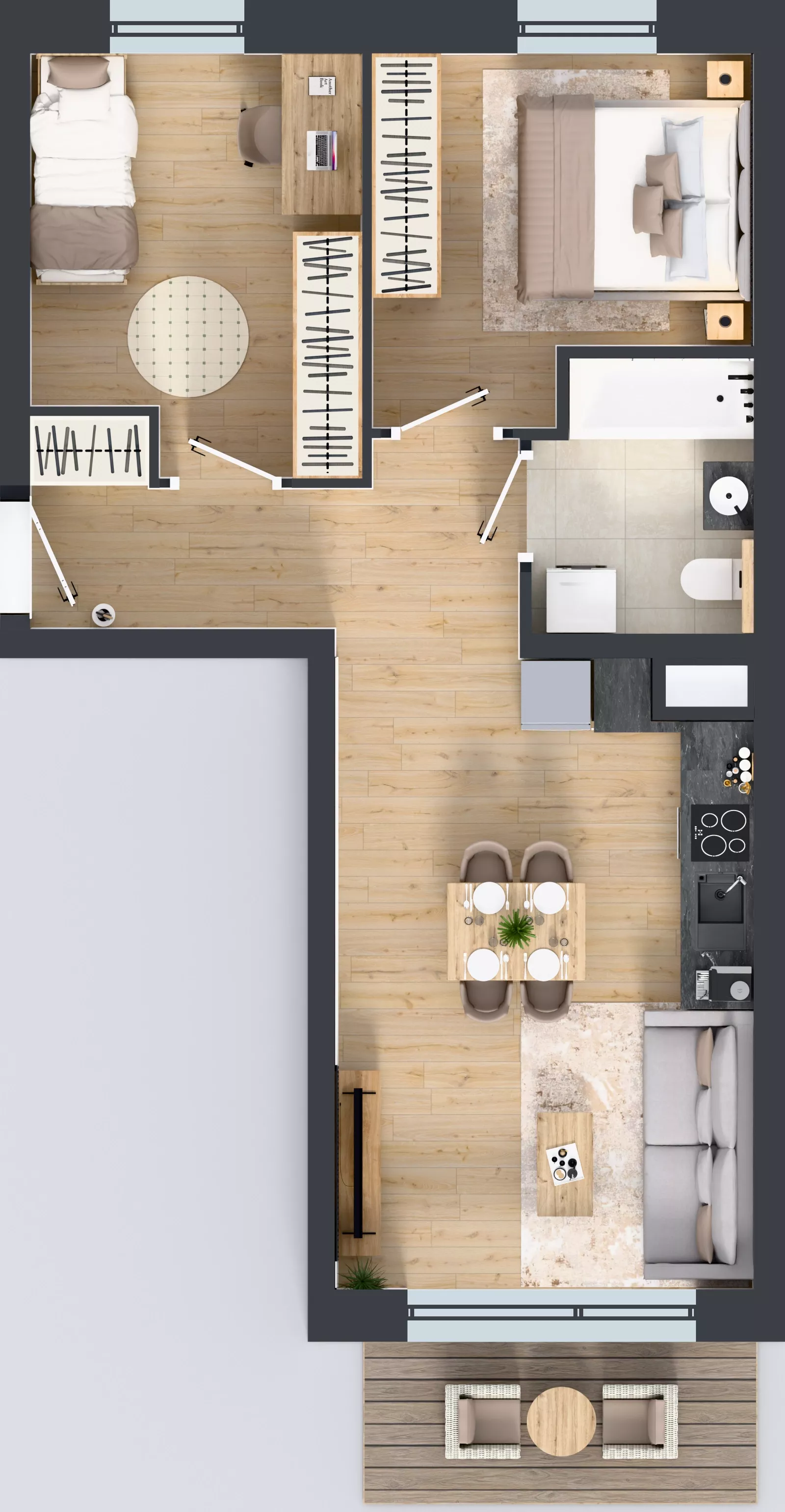 3 pokoje, mieszkanie 49,83 m², piętro 2, oferta nr A/42, Osiedle Warszawska - etap IV, Gdańsk, Ujeścisko-Łostowice, Ujeścisko, ul. Warszawska