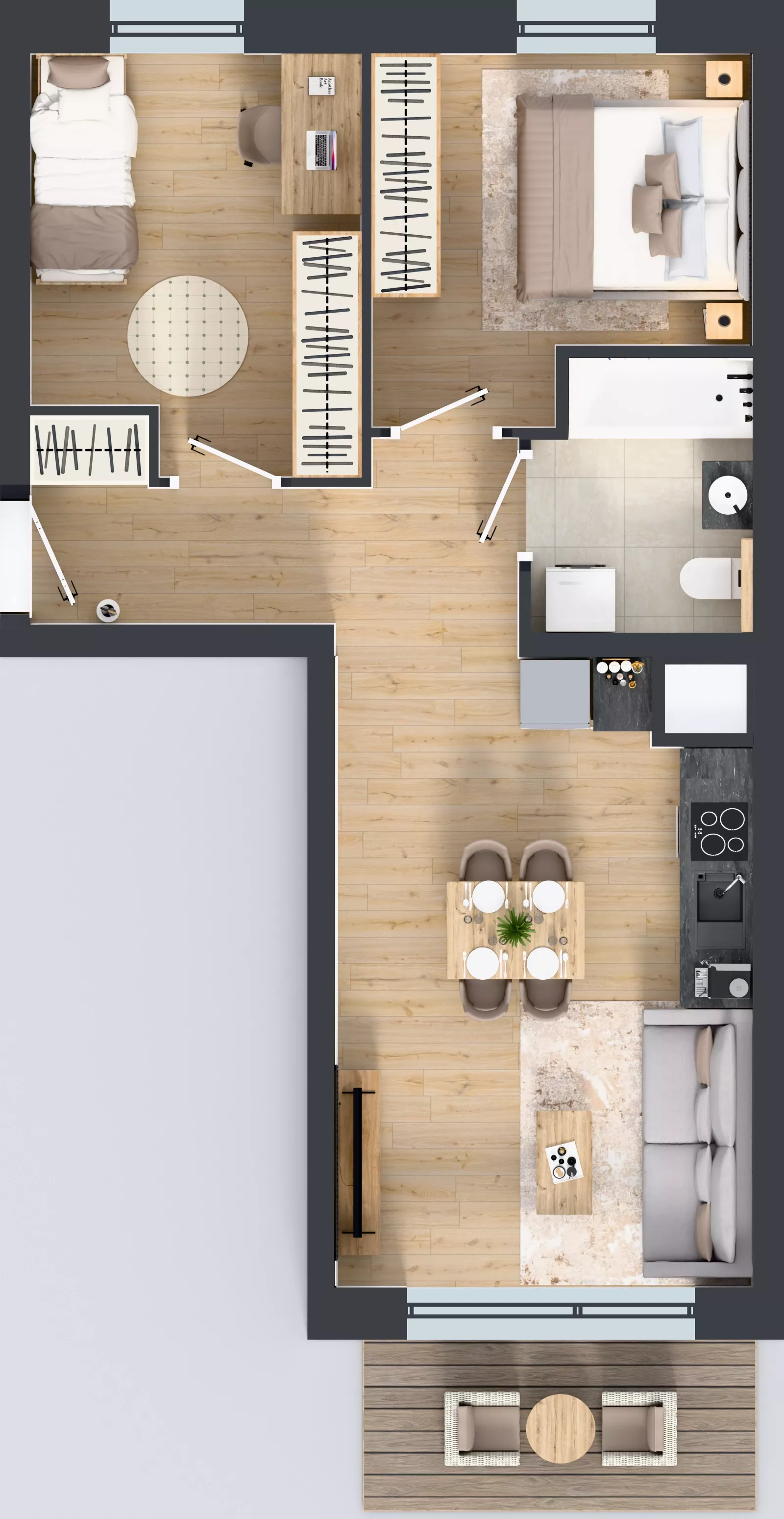 3 pokoje, mieszkanie 49,38 m², piętro 3, oferta nr A/46, Osiedle Warszawska - etap IV, Gdańsk, Ujeścisko-Łostowice, Ujeścisko, ul. Warszawska