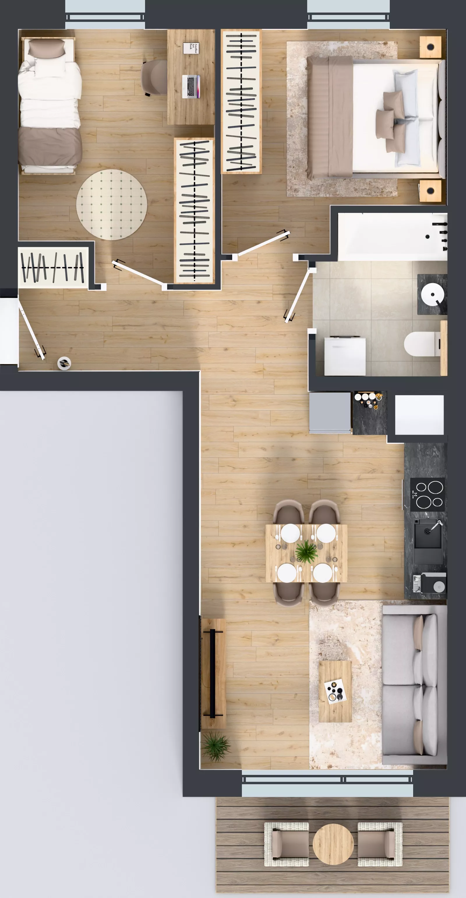 3 pokoje, mieszkanie 49,96 m², piętro 5, oferta nr A/54, Osiedle Warszawska - etap IV, Gdańsk, Ujeścisko-Łostowice, Ujeścisko, ul. Warszawska