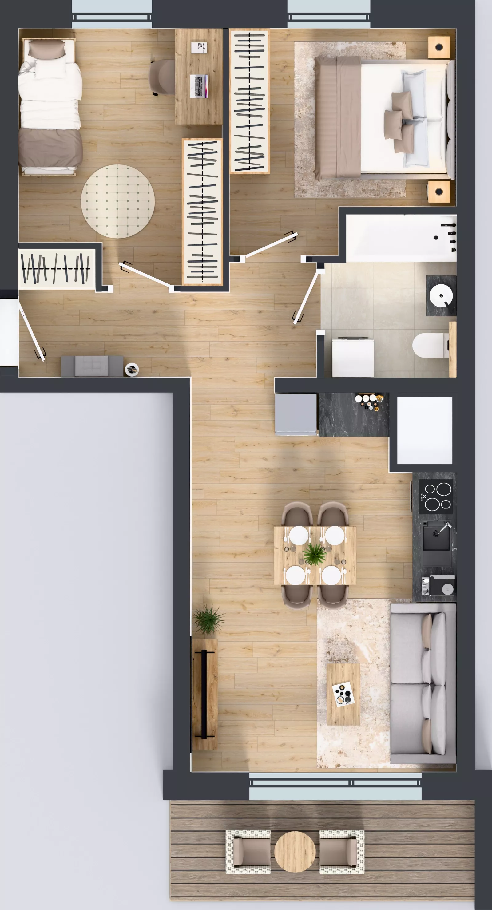 3 pokoje, mieszkanie 51,41 m², piętro 6, oferta nr A/87, Osiedle Warszawska - etap IV, Gdańsk, Ujeścisko-Łostowice, Ujeścisko, ul. Warszawska