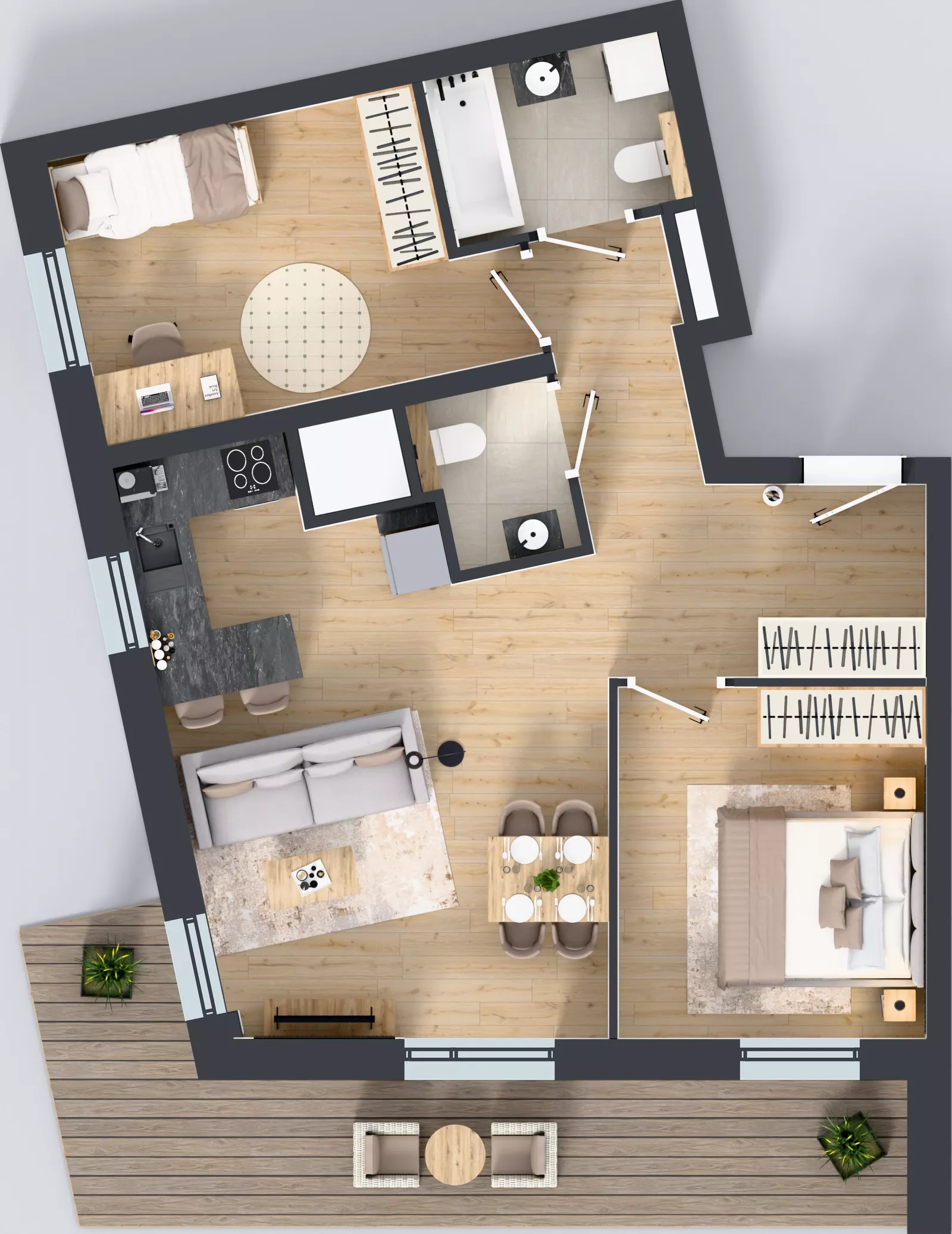 3 pokoje, mieszkanie 60,37 m², piętro 6, oferta nr A/90, Osiedle Warszawska - etap IV, Gdańsk, Ujeścisko-Łostowice, Ujeścisko, ul. Warszawska