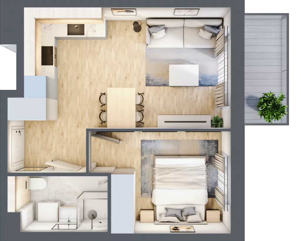 2 pokoje, mieszkanie 35,55 m², piętro 1, oferta nr B11/10, Osiedle przy Błoniach 3 - etap IV, Rumia, Janowo, ul. Błoń Janowskich 