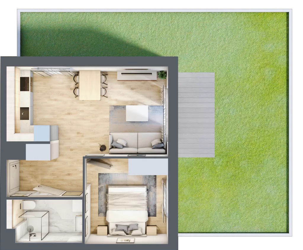 2 pokoje, mieszkanie 38,95 m², parter, oferta nr B11/5, Osiedle przy Błoniach 3 - etap IV, Rumia, Janowo, ul. Błoń Janowskich 