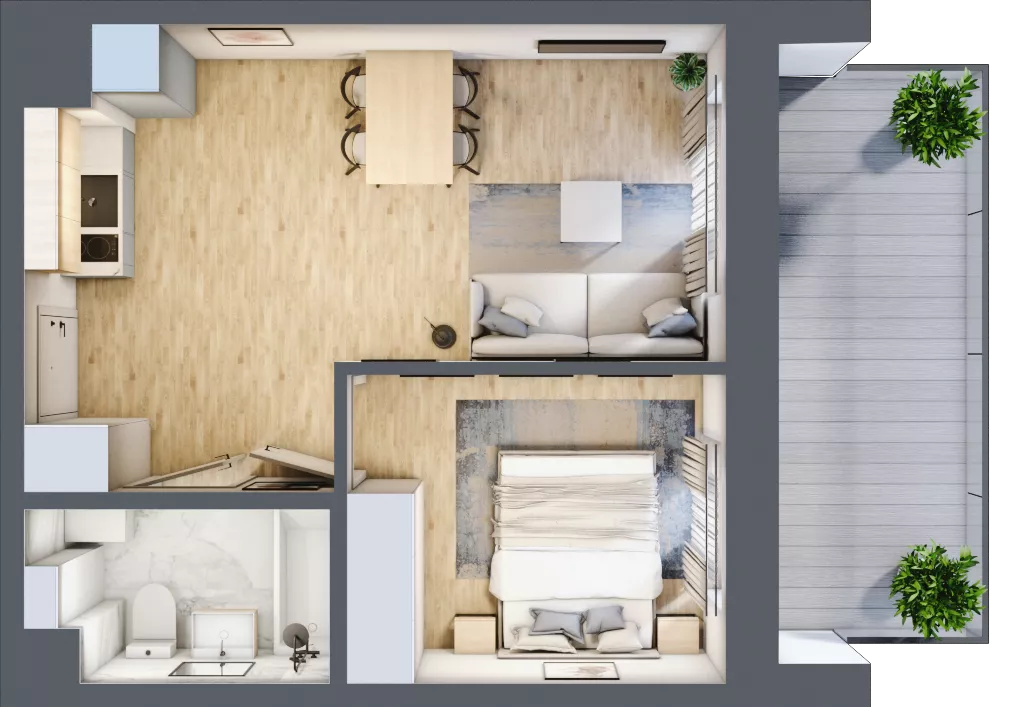 2 pokoje, apartament inwestycyjny 35,12 m², piętro 3, oferta nr 42, Jachtowa, Świnoujście, ul. Stefana Rogozińskiego