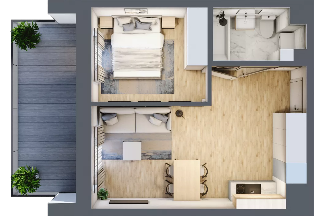 2 pokoje, apartament inwestycyjny 35,02 m², piętro 3, oferta nr 48, Jachtowa, Świnoujście, ul. Stefana Rogozińskiego