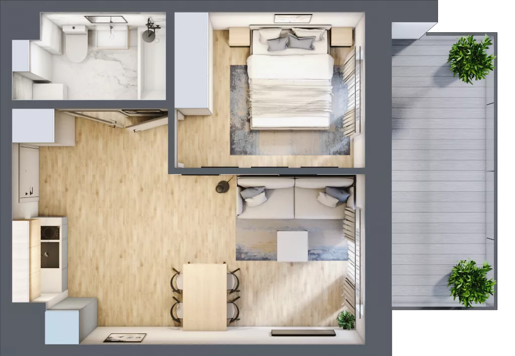 2 pokoje, apartament inwestycyjny 35,17 m², piętro 2, oferta nr 31, Jachtowa, Świnoujście, ul. Stefana Rogozińskiego