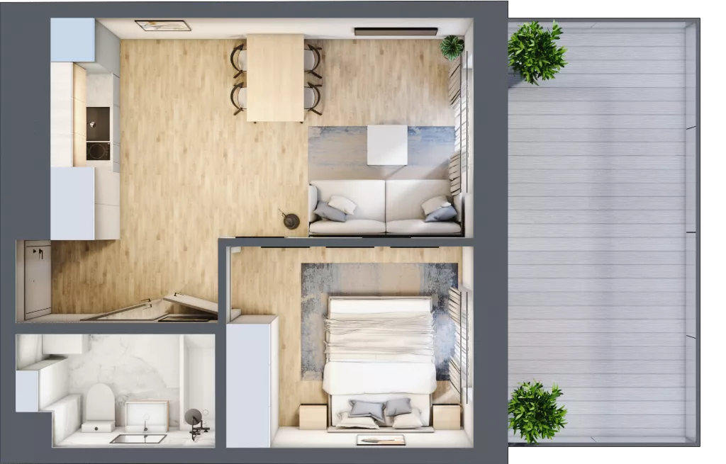 2 pokoje, apartament inwestycyjny 34,31 m², parter, oferta nr 3, Jachtowa, Świnoujście, ul. Stefana Rogozińskiego