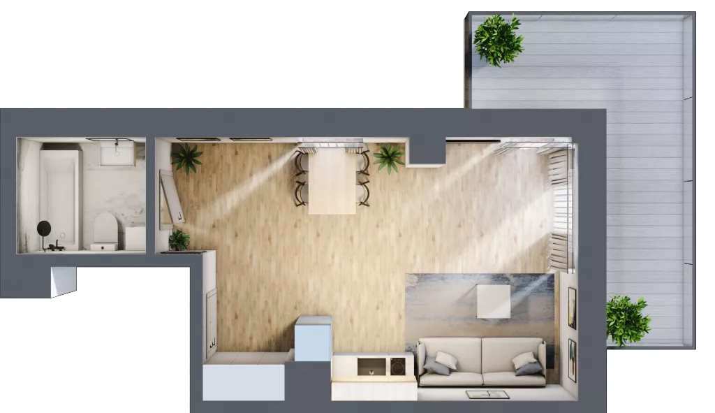 1 pokój, apartament inwestycyjny 32,78 m², piętro 2, oferta nr 26, Jachtowa, Świnoujście, ul. Stefana Rogozińskiego