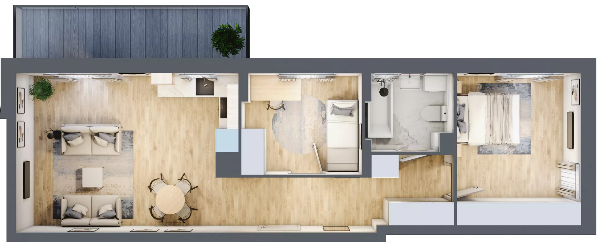 3 pokoje, mieszkanie 58,70 m², piętro 4, oferta nr 25, Comfort City Koral, Warszawa, Białołęka, Tarchomin, ul. Dionizosa 6a
