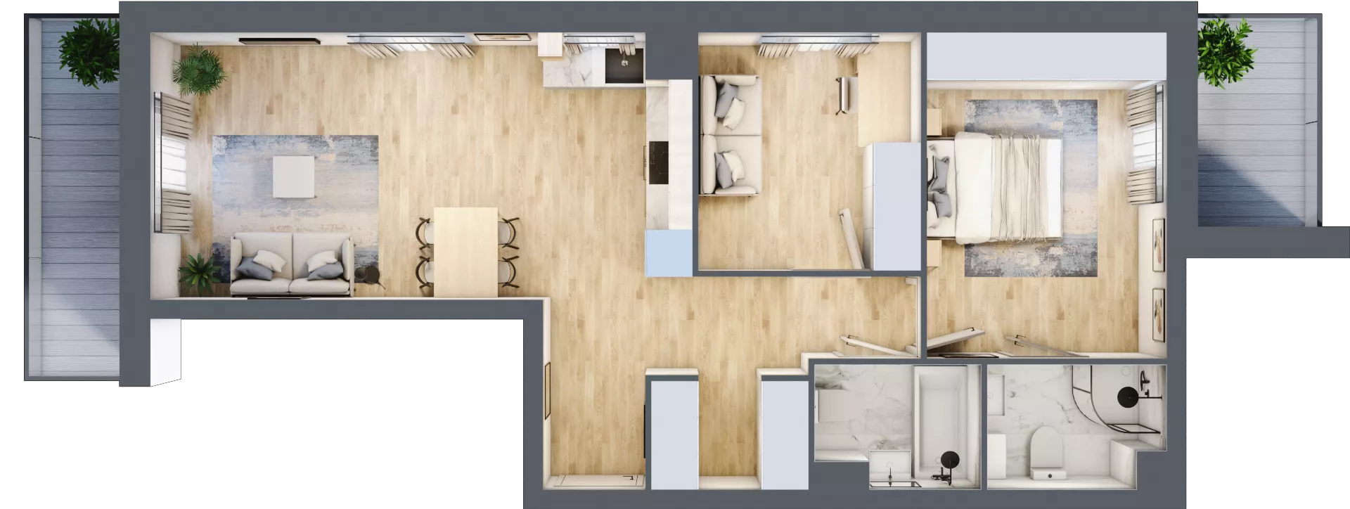 3 pokoje, mieszkanie 60,70 m², piętro 4, oferta nr 32, Comfort City Koral, Warszawa, Białołęka, Tarchomin, ul. Dionizosa 6a