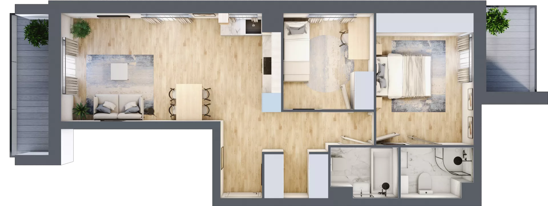 3 pokoje, mieszkanie 60,70 m², piętro 7, oferta nr 53, Comfort City Koral, Warszawa, Białołęka, Tarchomin, ul. Dionizosa 6a