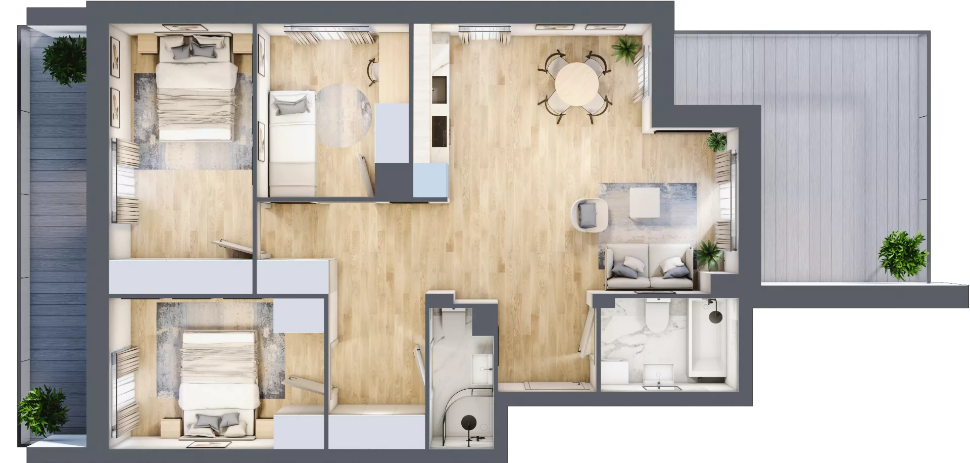 4 pokoje, mieszkanie 72,70 m², piętro 8, oferta nr 59, Comfort City Koral, Warszawa, Białołęka, Tarchomin, ul. Dionizosa 6a
