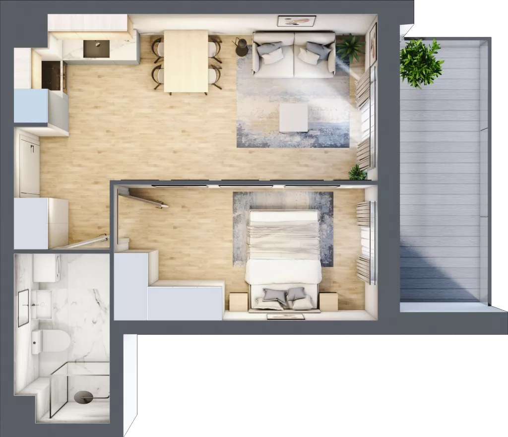 2 pokoje, mieszkanie 37,20 m², piętro 4, oferta nr 89, Comfort City Koral, Warszawa, Białołęka, Tarchomin, ul. Dionizosa 6a