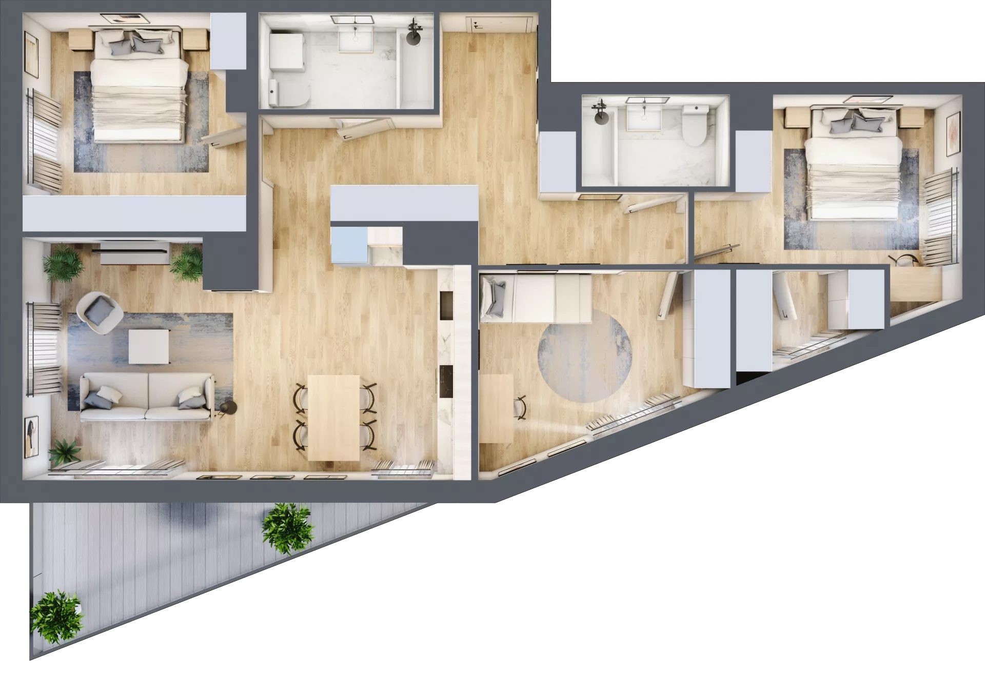 4 pokoje, mieszkanie 94,71 m², piętro 1, oferta nr BM1/3, Nowa Drożdżownia - Etap II, Kraków, Bieżanów-Prokocim, ul. Drożdżowa 5