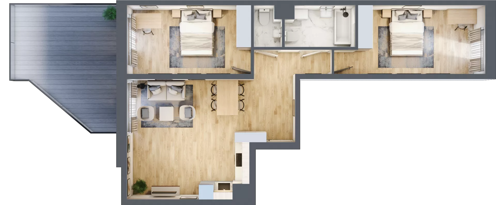 3 pokoje, apartament 68,31 m², piętro 1, oferta nr 215A, Krowodrza Park, Kraków, Krowodrza, Łobzów, al. Kijowska