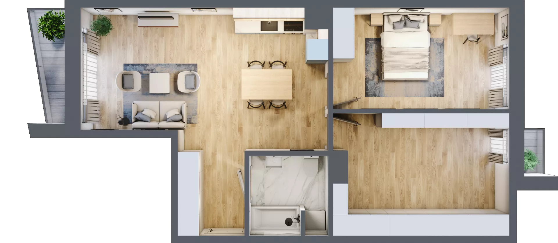 2 pokoje, apartament 67,59 m², piętro 5, oferta nr 607B, Krowodrza Park, Kraków, Krowodrza, Łobzów, al. Kijowska