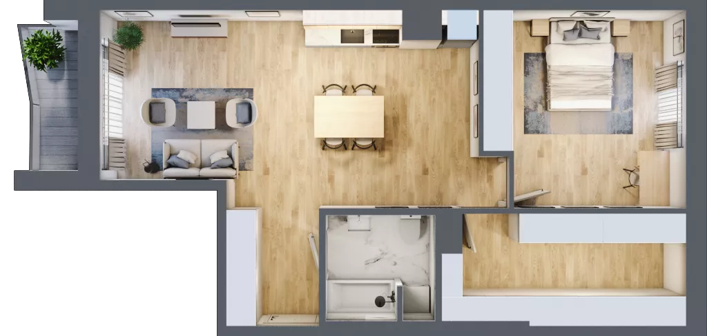 2 pokoje, apartament 67,02 m², piętro 1, oferta nr 210B, Krowodrza Park, Kraków, Krowodrza, Łobzów, al. Kijowska