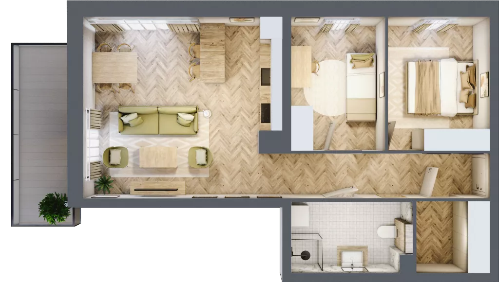 3 pokoje, mieszkanie 63,11 m², parter, oferta nr 5, Lwowska 14, Chorzów, ul. Lwowska 14