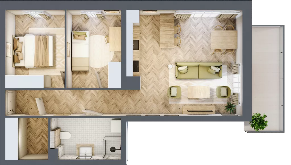 3 pokoje, mieszkanie 63,11 m², piętro 1, oferta nr 30, Lwowska 14, Chorzów, ul. Lwowska 14
