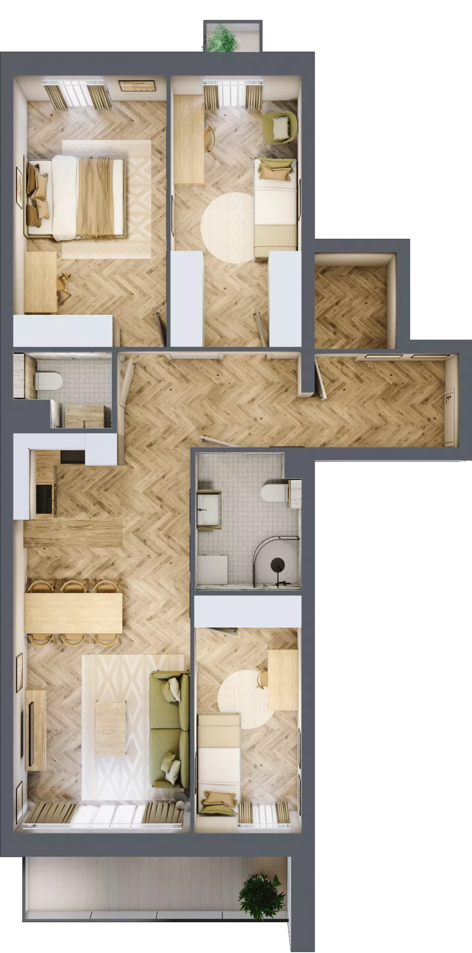 4 pokoje, mieszkanie 82,45 m², piętro 3, oferta nr 36, Lwowska 14, Chorzów, ul. Lwowska 14