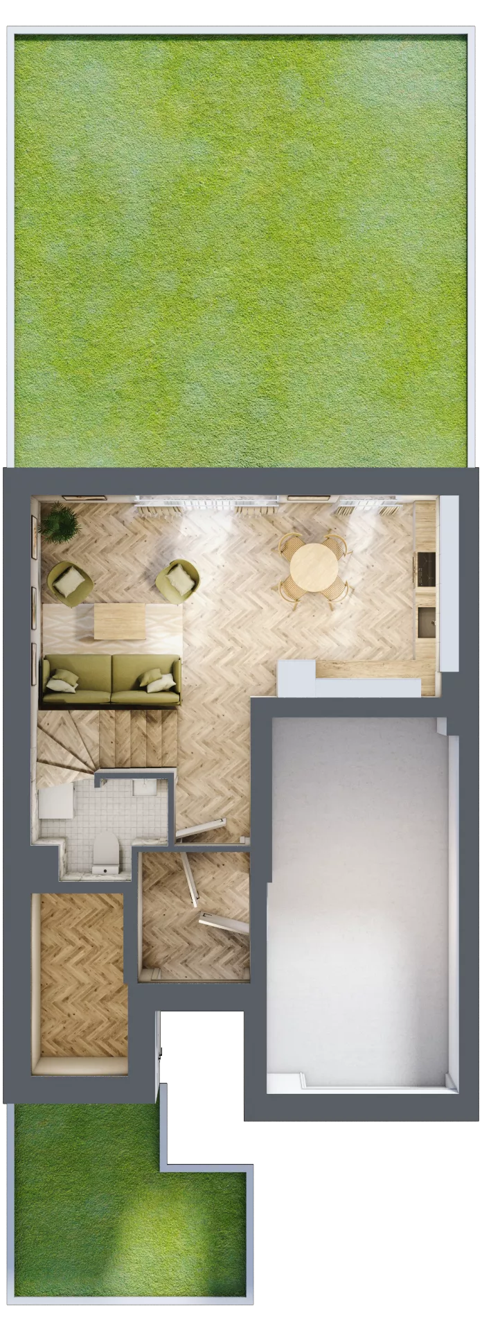 Dom 145,85 m², oferta nr 23A.1, Osiedle Albatrosów I, Kraków, Podgórze, Rybitwy, ul. Albatrosów