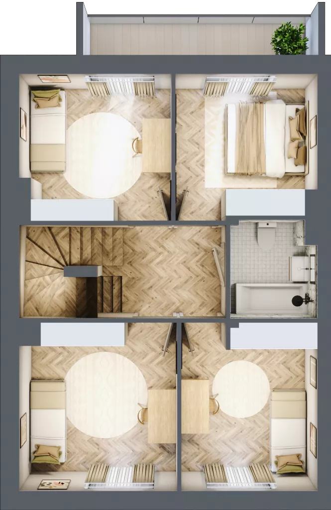 Dom 145,85 m², oferta nr 23A.1, Osiedle Albatrosów I, Kraków, Podgórze, Rybitwy, ul. Albatrosów