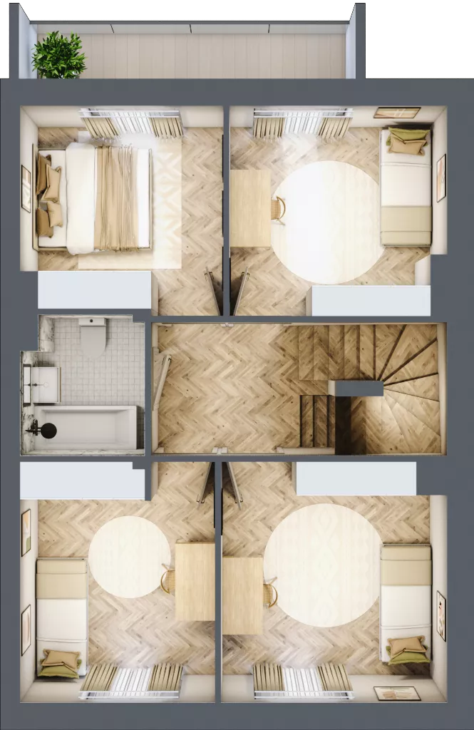 Dom 145,93 m², oferta nr 23B.2, Osiedle Albatrosów I, Kraków, Podgórze, Rybitwy, ul. Albatrosów