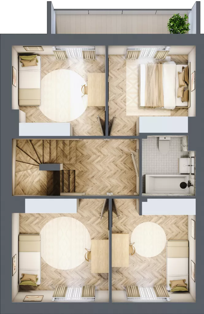 Dom 145,90 m², oferta nr 23C.1, Osiedle Albatrosów I, Kraków, Podgórze, Rybitwy, ul. Albatrosów
