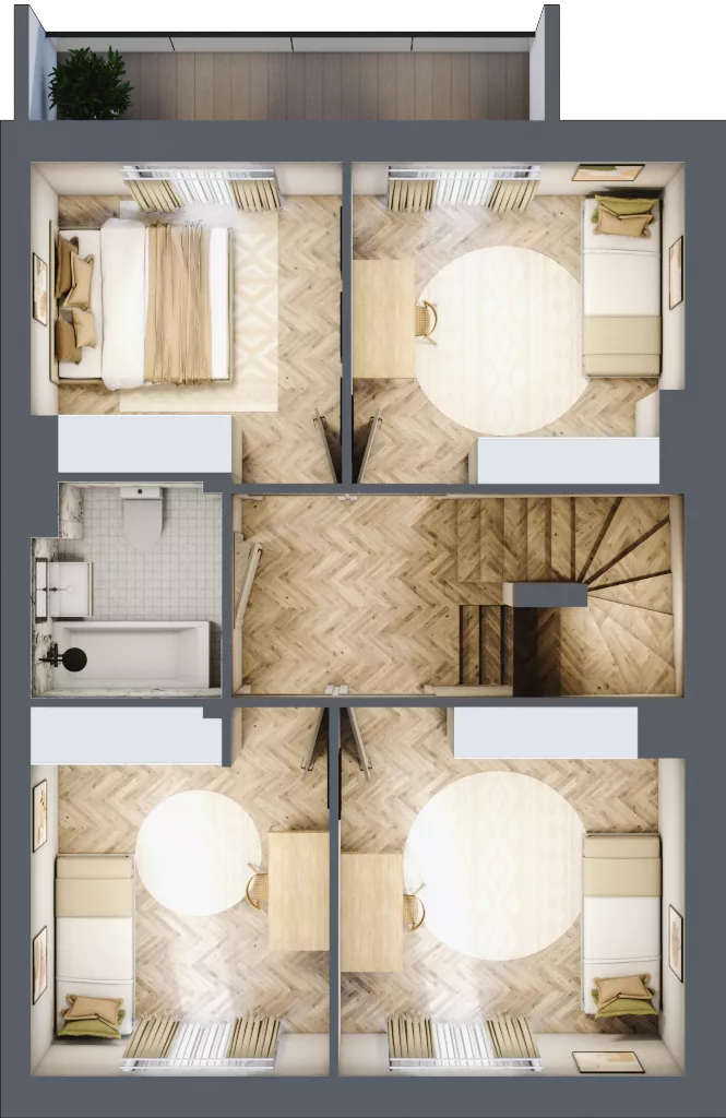 Dom 145,67 m², oferta nr 25.1, Osiedle Albatrosów I, Kraków, Podgórze, Rybitwy, ul. Albatrosów