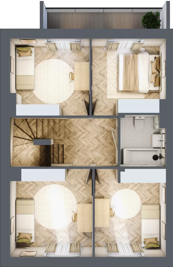 Dom 146,12 m², oferta nr 25.2, Osiedle Albatrosów I, Kraków, Podgórze, Rybitwy, ul. Albatrosów